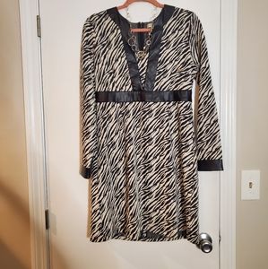 Tyler Boe zebra midi dress